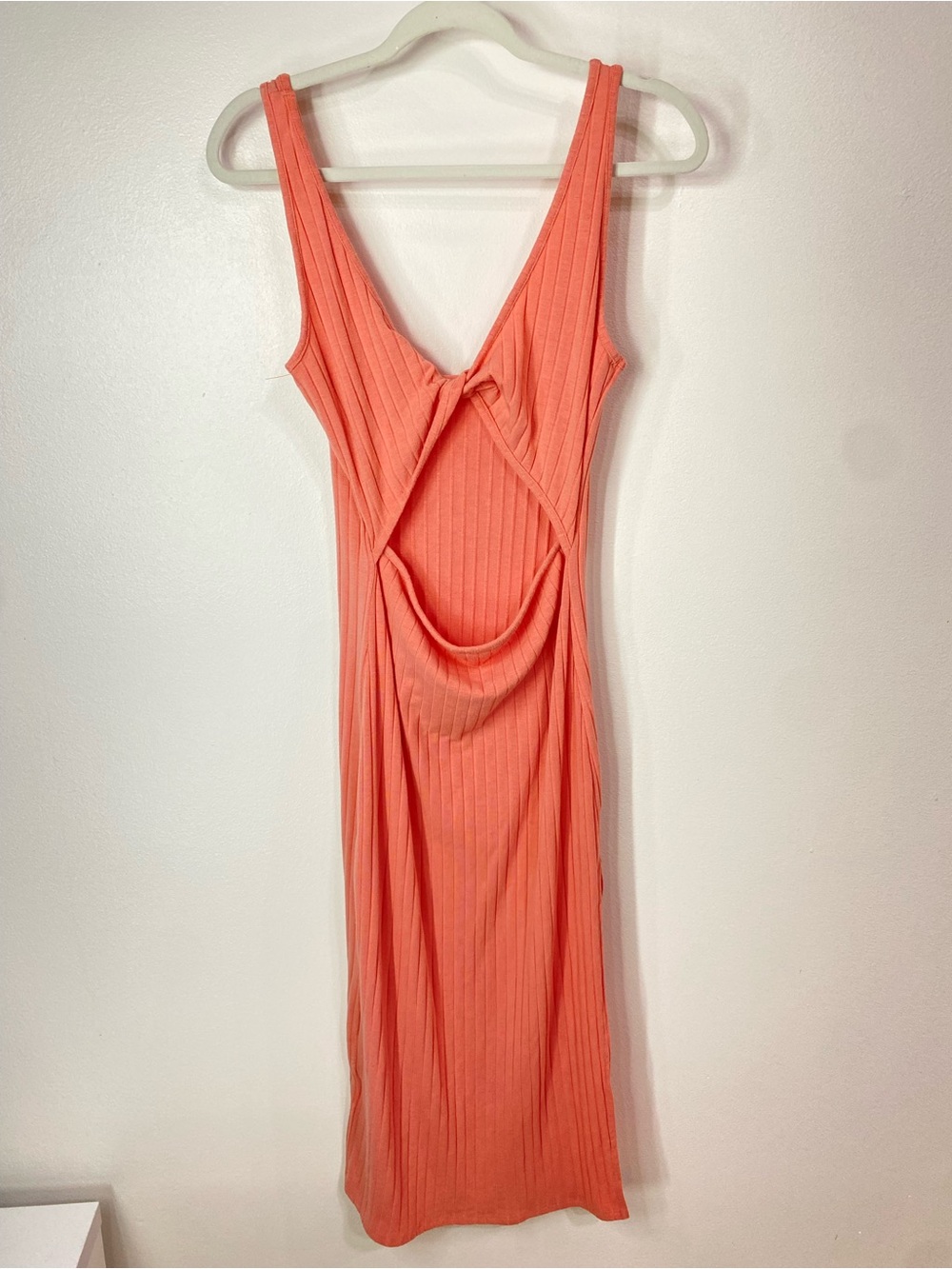 Billabong Coral Ribbed Backless Midi Dress 2-ways 1 dress